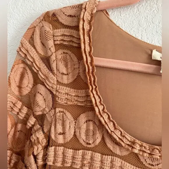 Sundance Willow Lace dress 3/4 sleeve midi dress size medium - Picture 9 of 14